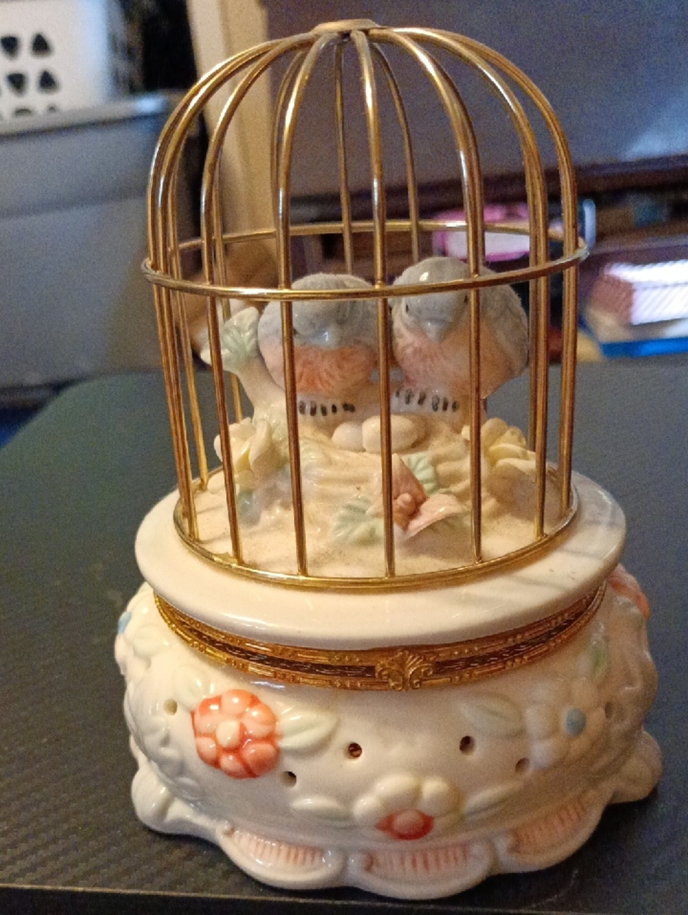 Birds Trinket Box Full Jewelry